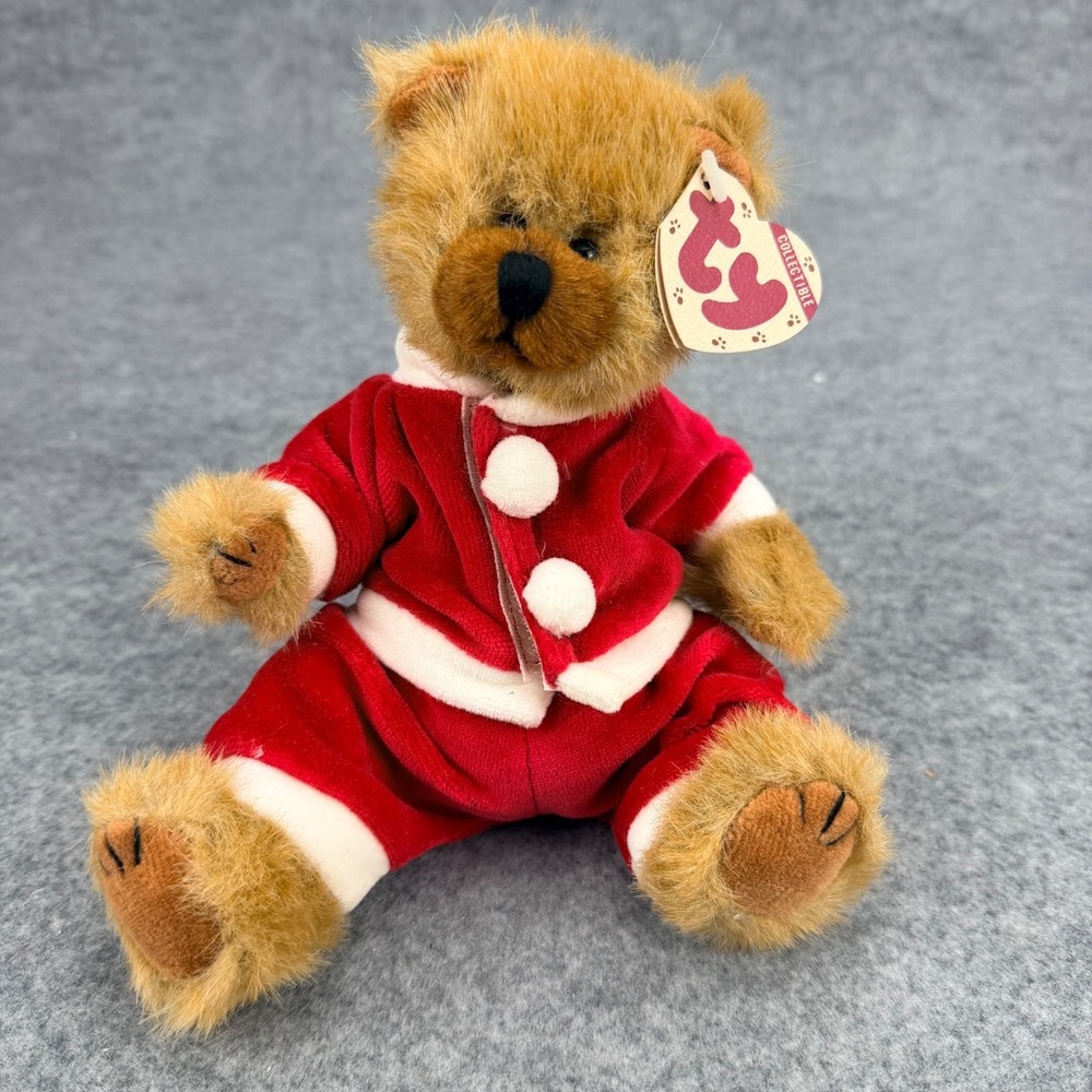 Ty Attic Treasures Cody Bear Santa Suit Plush Teddy Bear 9" Christmas w/ Tag